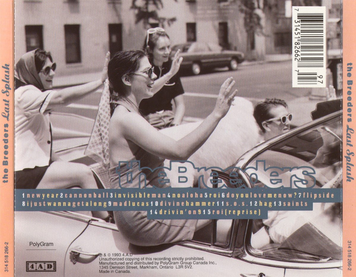 Back Cover: Breeders – Last Splash Vinyl LP | Relix