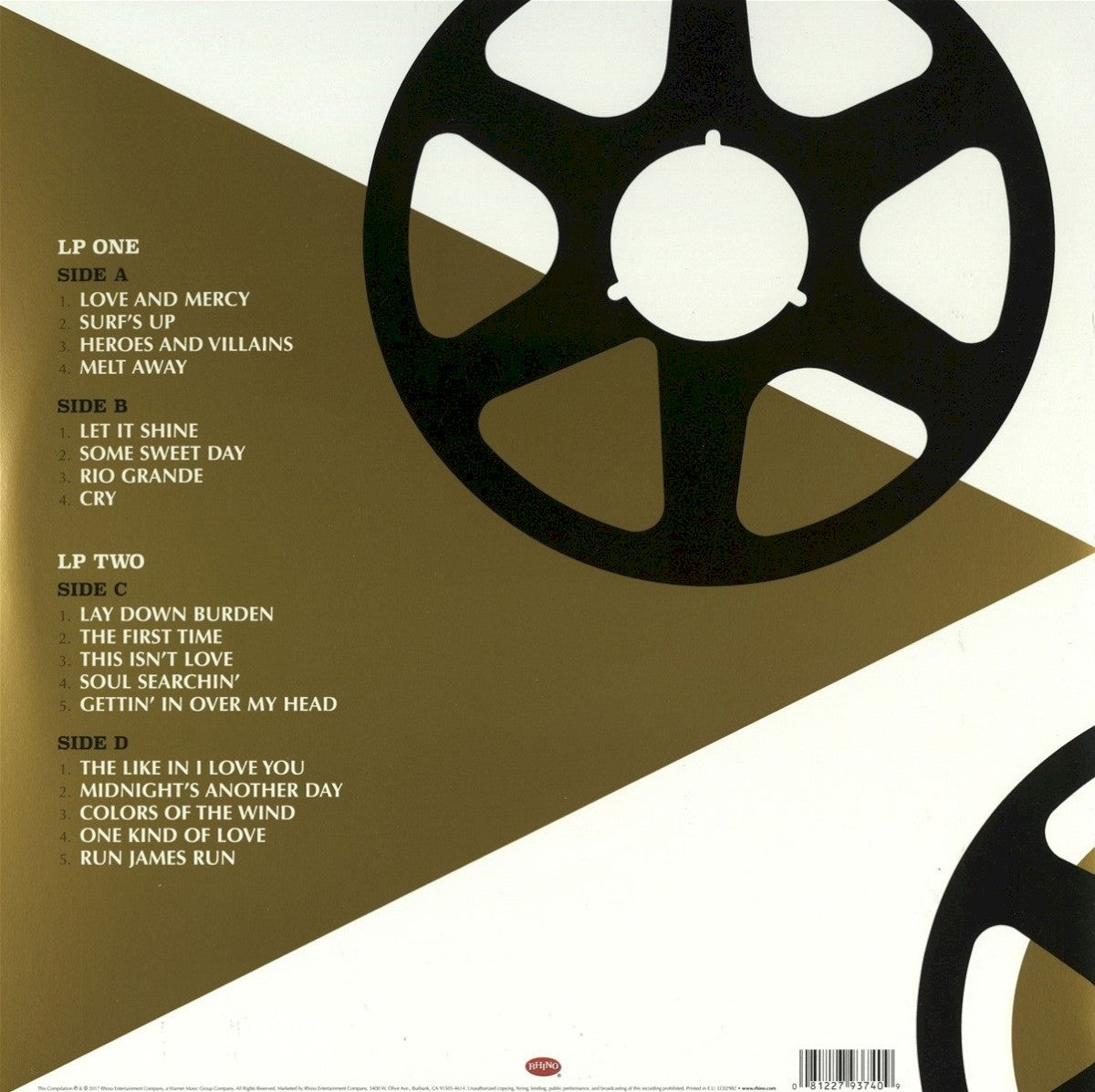 Back Cover: Brian Wilson – Playback: The Brian Wilson Anthology Vinyl LP | Relix