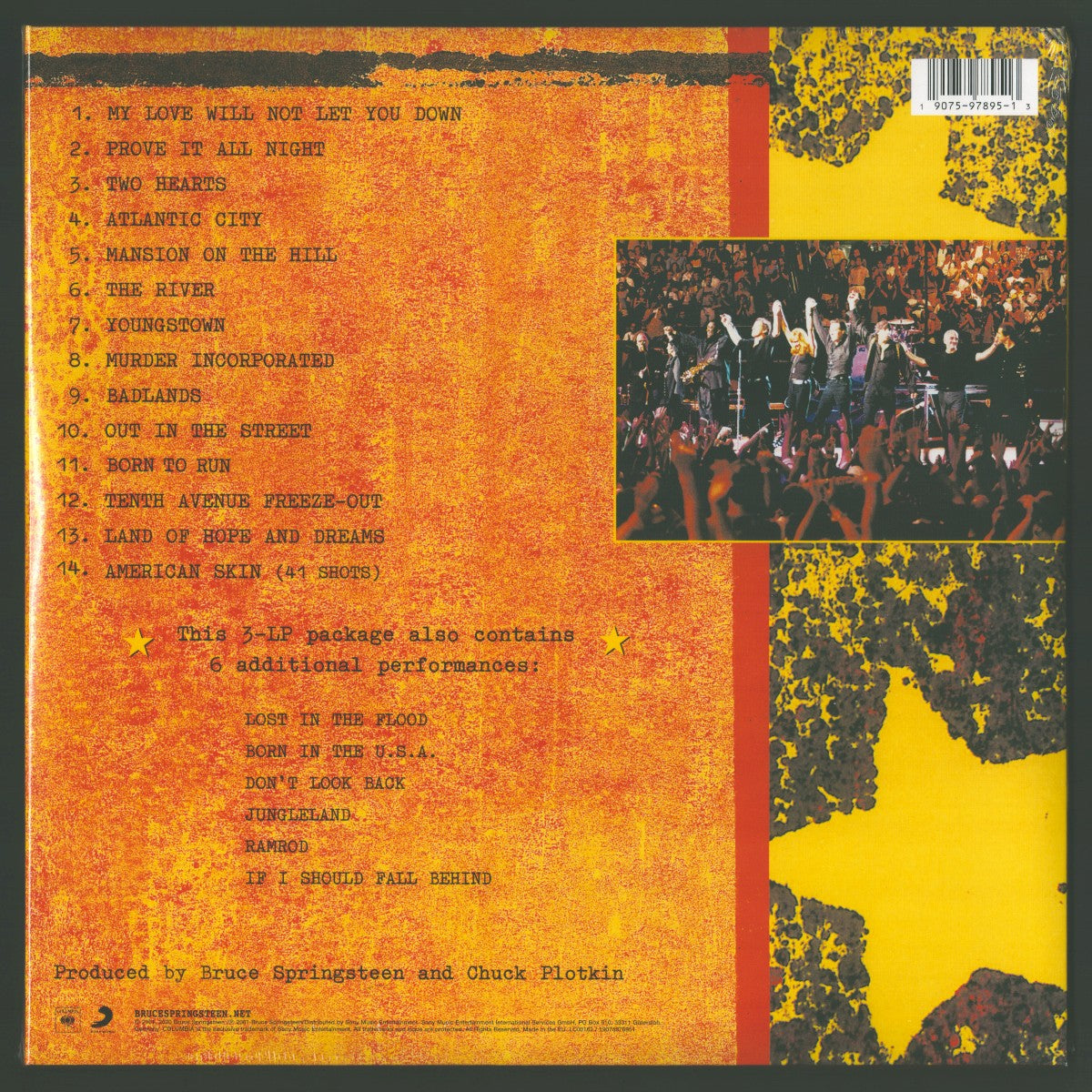 Back Cover: Bruce Springsteen & The E Street Band – Live In New York City Vinyl LP | Relix