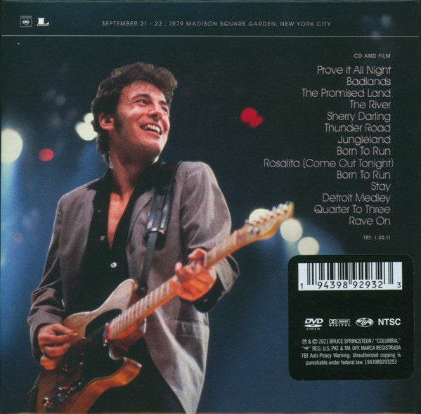 Back Cover: Bruce Springsteen & The E Street Band – The Legendary 1979 No Nukes Concerts (2CD/DVD) CD | Relix