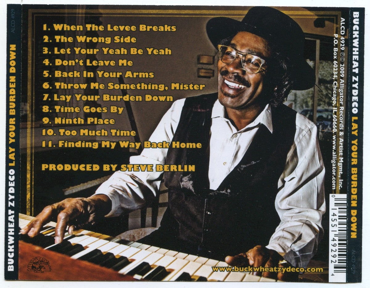 Back Cover: Buckwheat Zydeco – Lay Your Burden Down CD | Relix