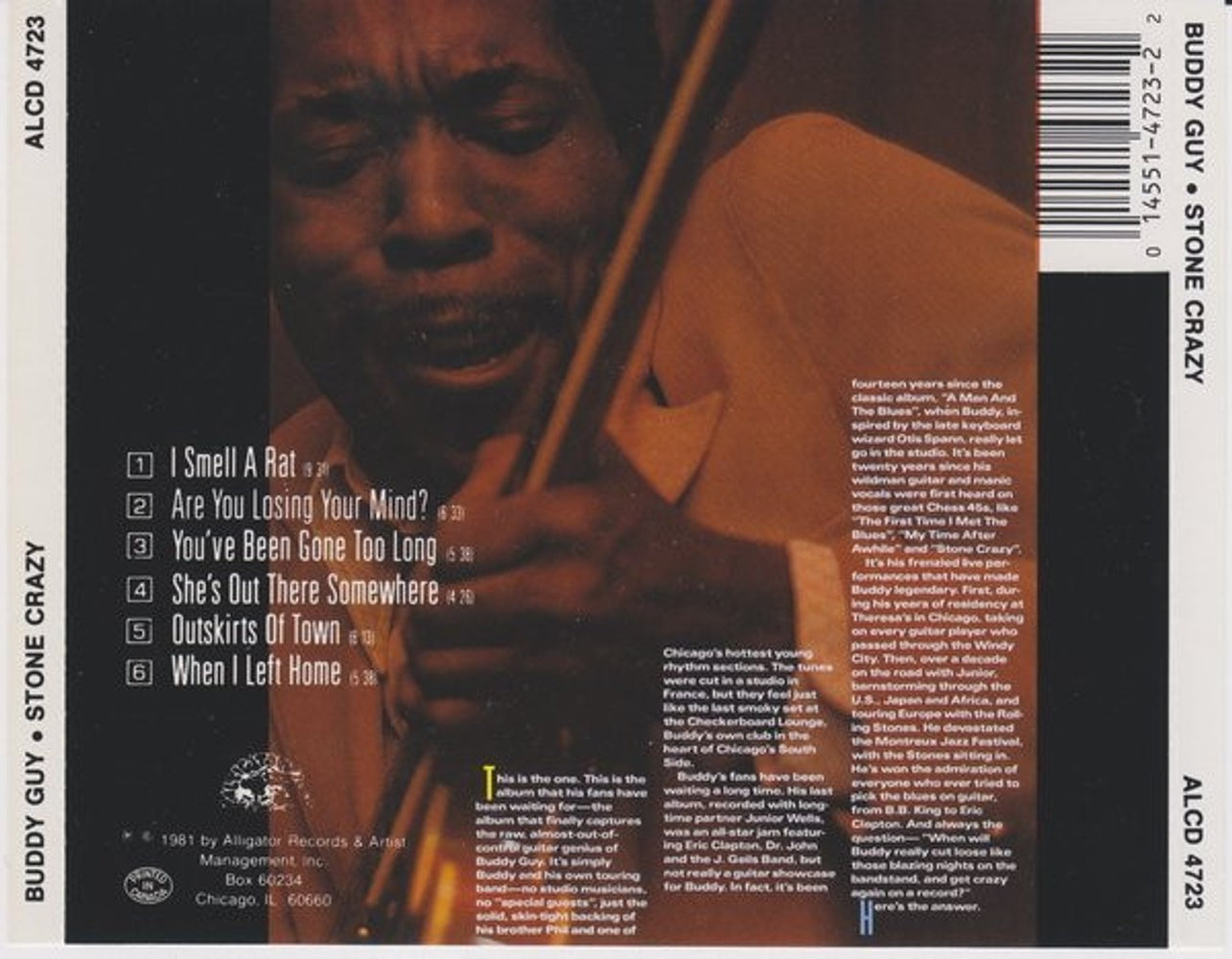 Back Cover: Buddy Guy – Stone Crazy CD | Relix