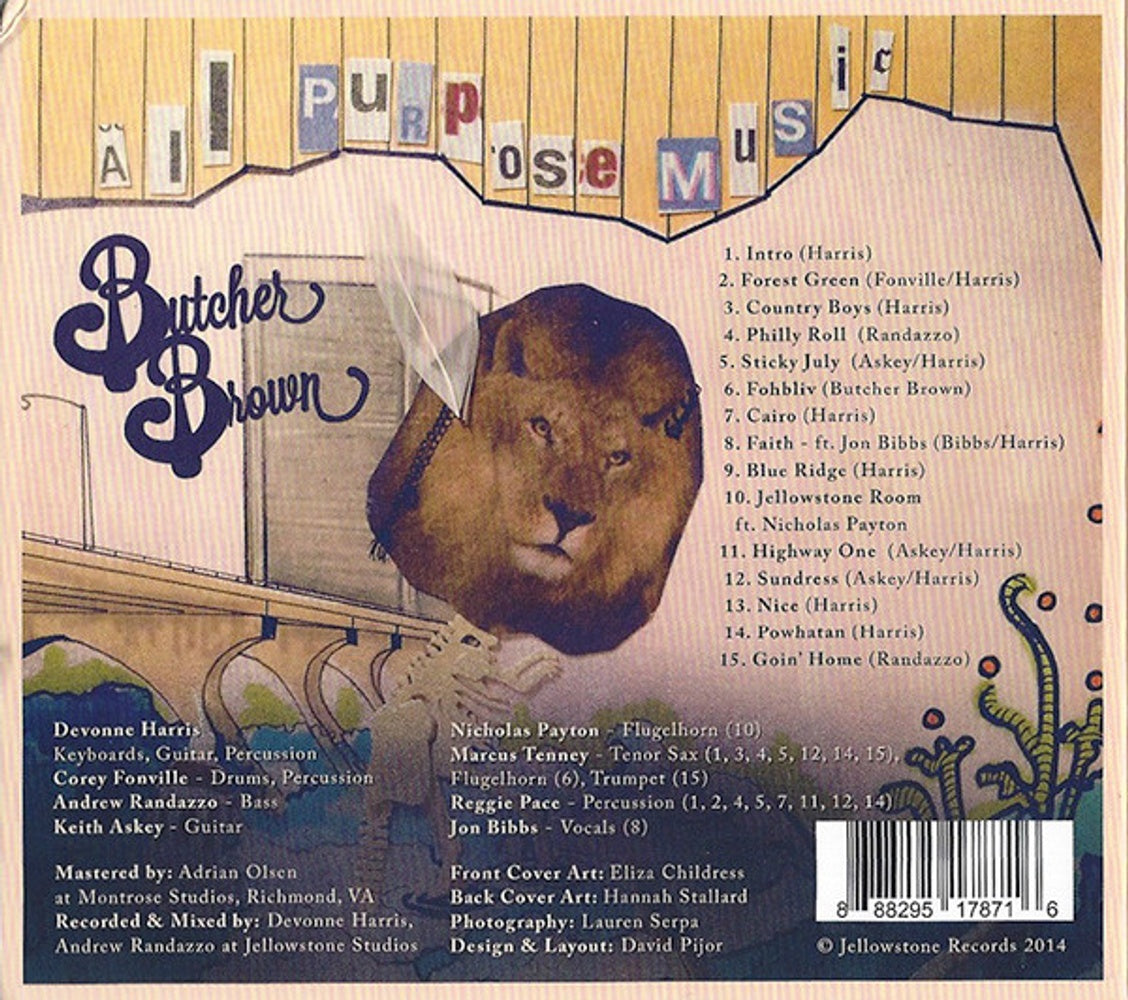 Back Cover: Butcher Brown – All Purpose Music CD | Relix