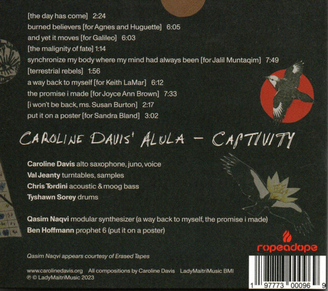 Back Cover: Caroline Davis – Alula: Captivity CD | Relix