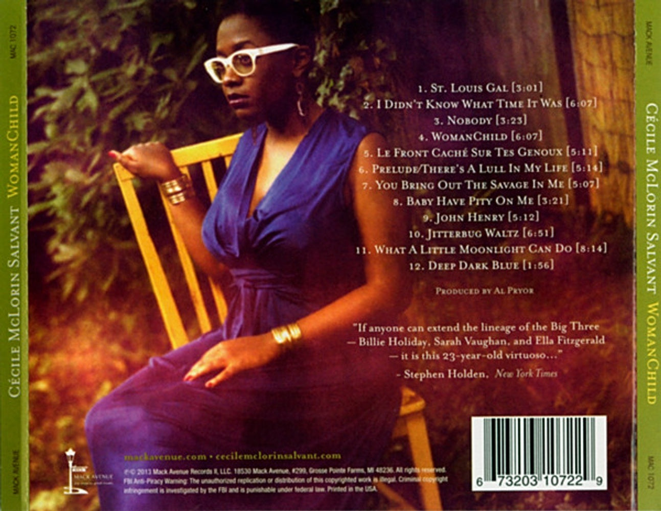 Back Cover: Cecile McLorin Salvant – Womanchild CD | Relix