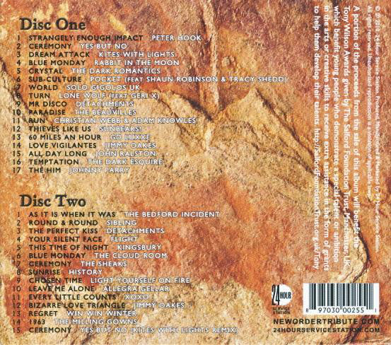 Back Cover: Ceremony A New Order Tribute / Various – Ceremony: A New Order Tribute (2-CD) CD | Relix