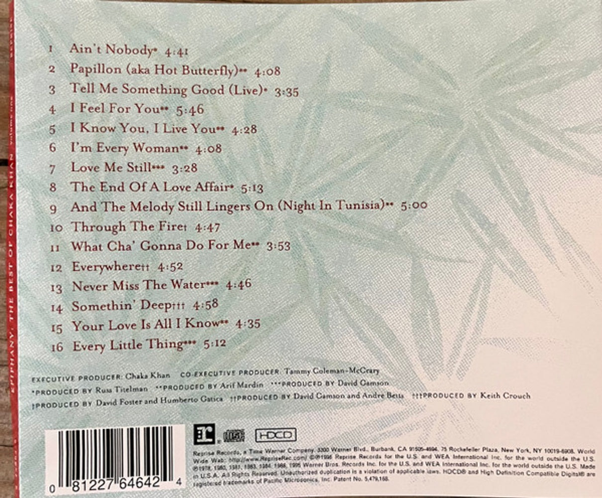 Back Cover: Chaka Khan – Greatest Hits CD | Relix
