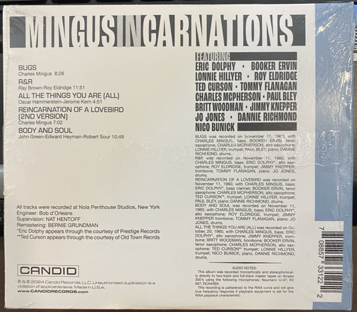 Back Cover: Charles Mingus – Incarnations CD | Relix