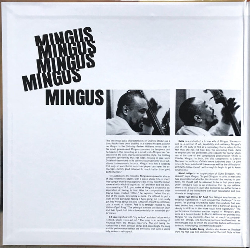 Back Cover: Charles Mingus – Mingus Mingus Mingus Mingus Mingus (Verve Acoustic Sounds Series LP Vinyl) Vinyl LP | Relix