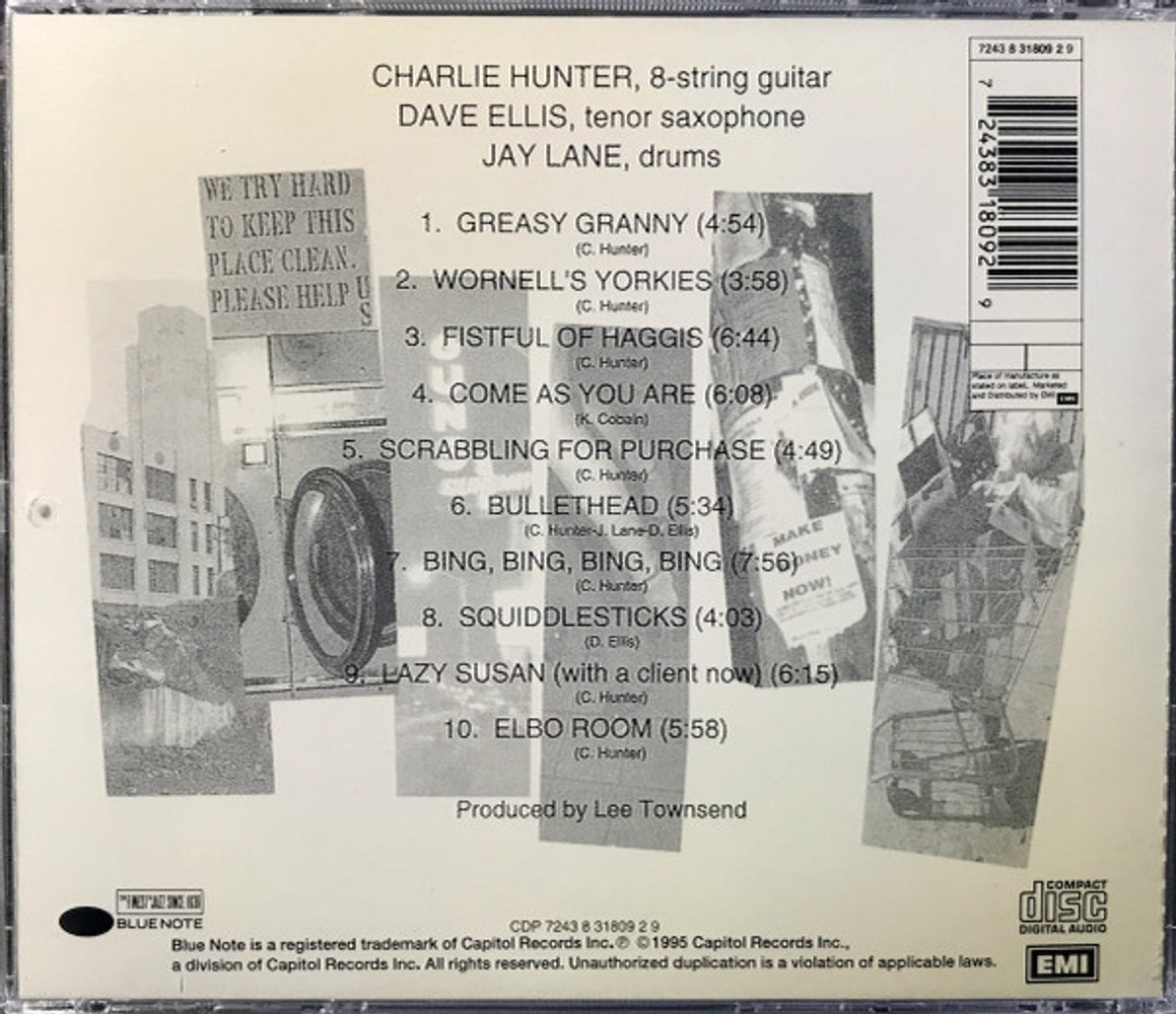 Back Cover: Charlie Hunter Trio – Bing Bing Bing CD | Relix