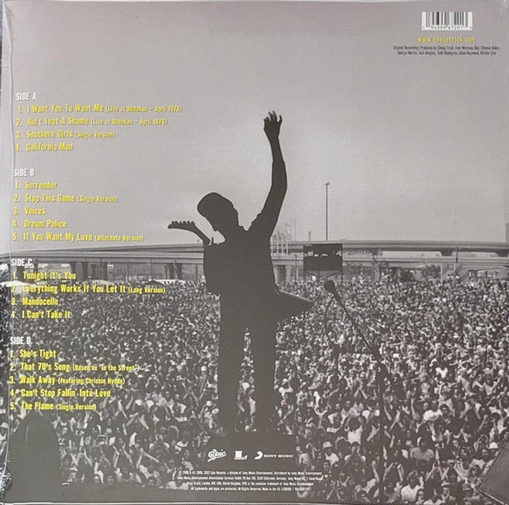 Back Cover: Cheap Trick – Authorized Greatest Hits Vinyl LP | Relix