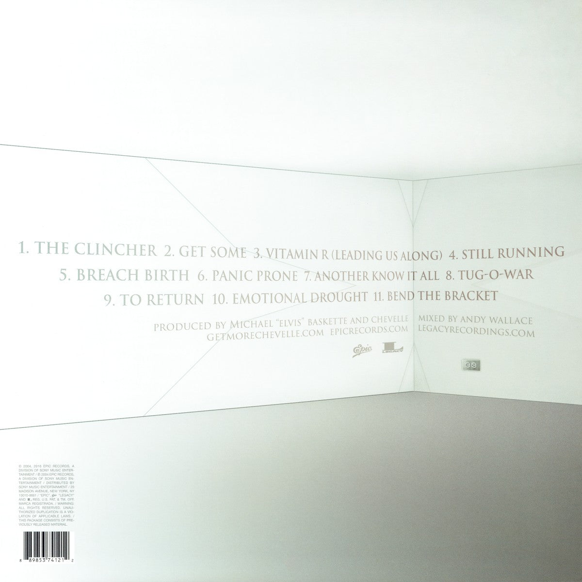 Back Cover: Chevelle – This Type Of Thinking (Could Do Us In LP Vinyl) Vinyl LP | Relix
