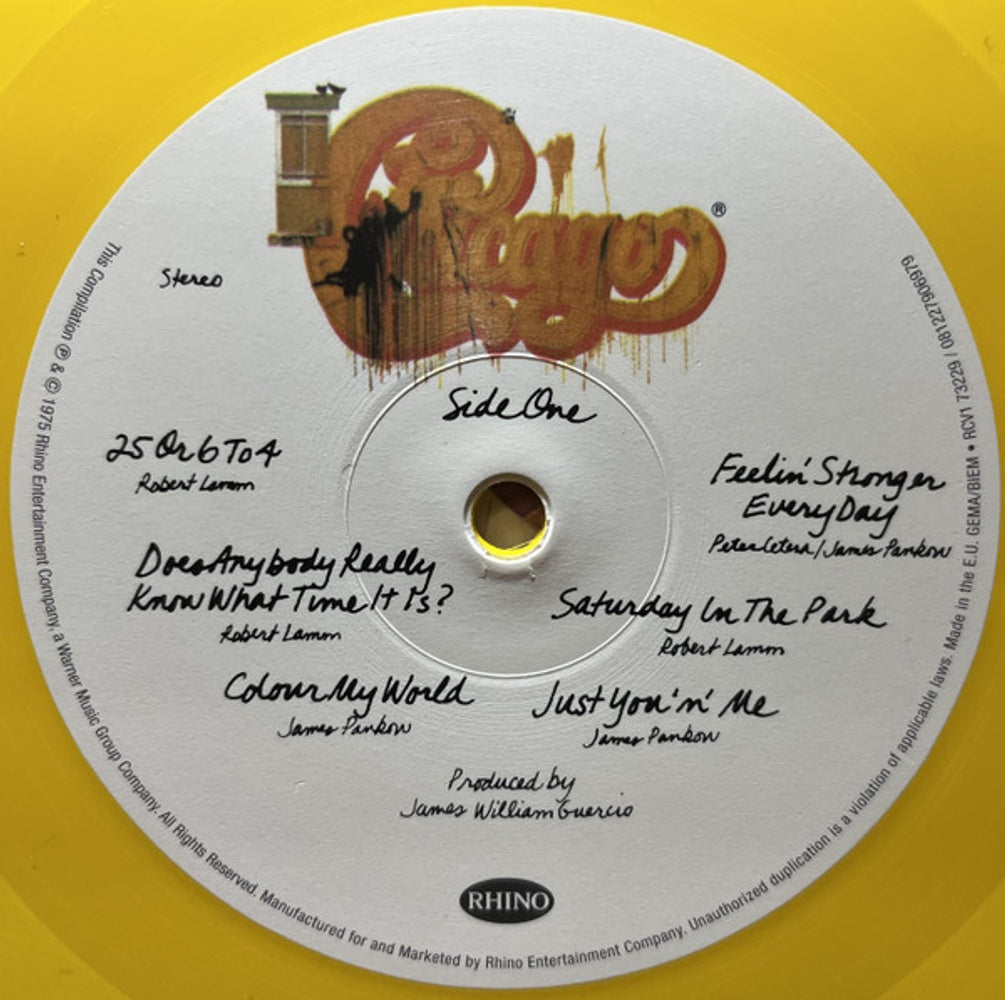 Back Cover: Chicago – Greatest Hits (Colored, Ylw LP Vinyl) Vinyl LP | Relix