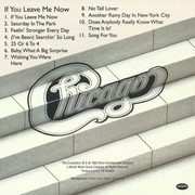 Back Cover: Chicago – If You Leave Me Now and Other Hits CD | Relix