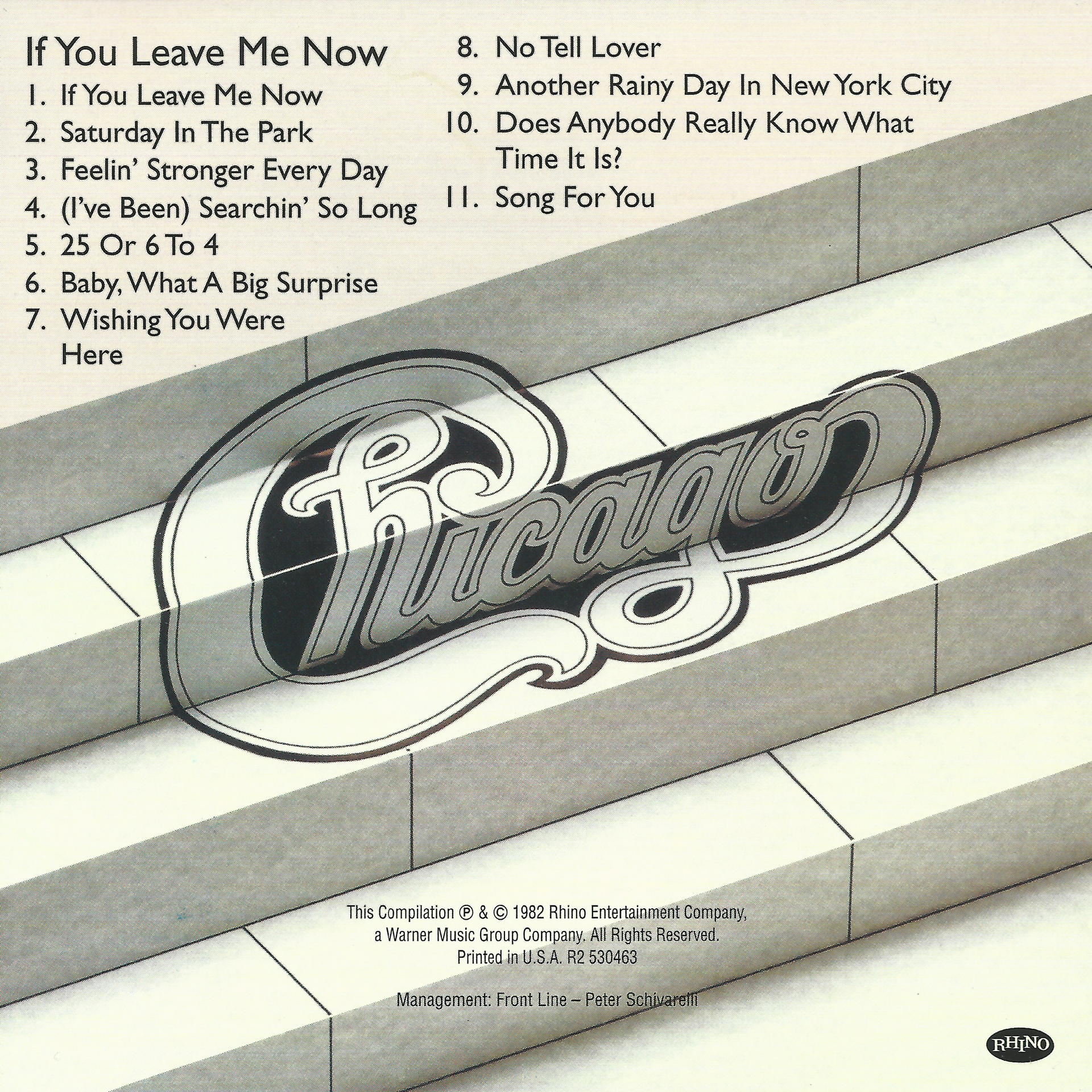 Back Cover: Chicago – If You Leave Me Now and Other Hits CD | Relix