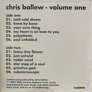 Back Cover: Chris Ballew – Volume One Vinyl LP | Relix