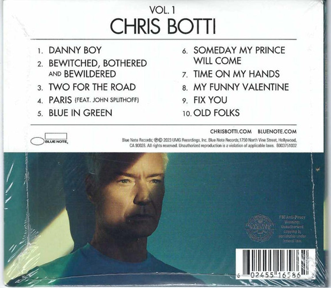 Back Cover: Chris Botti – Vol. 1 CD | Relix