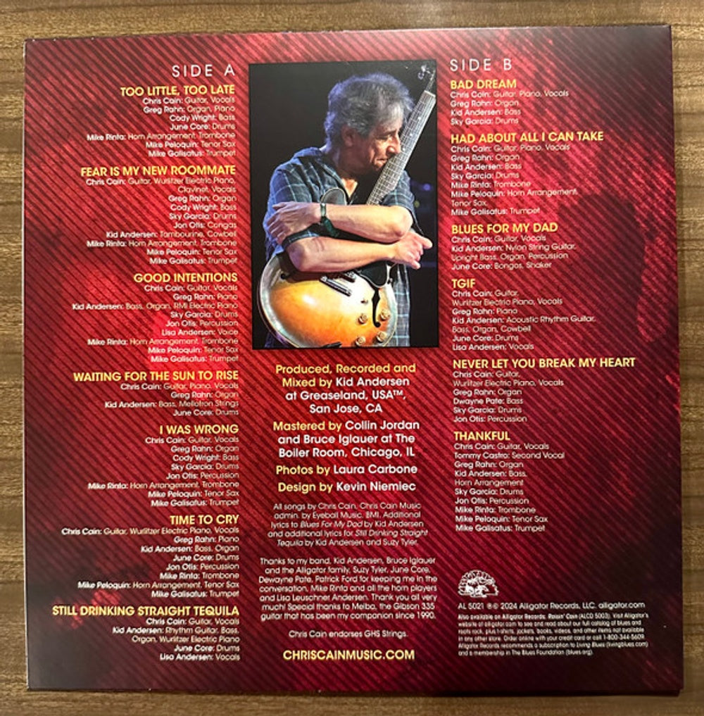 Back Cover: Chris Cain – Good Intentions Gone Bad (Colored, Red LP Vinyl) Vinyl LP | Relix