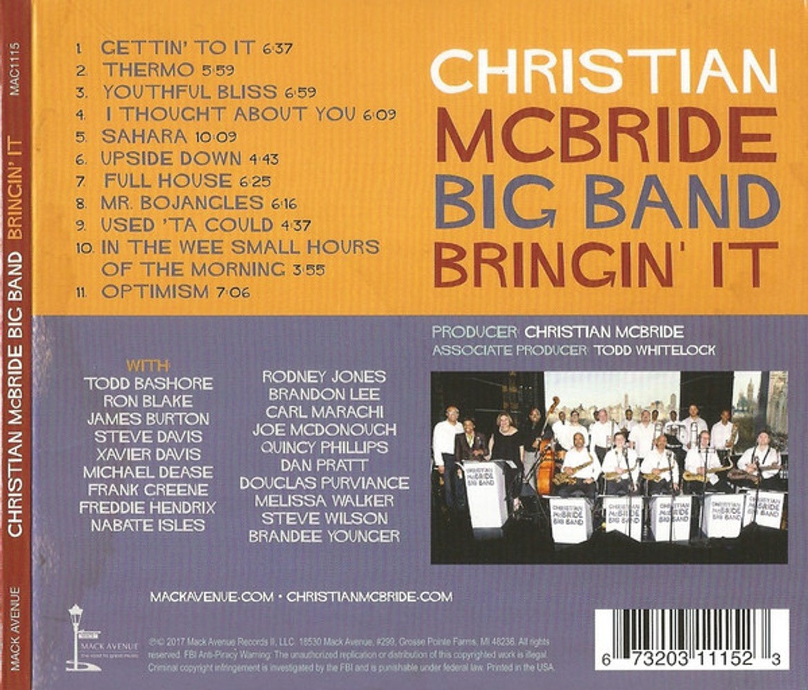Back Cover: Christian Mcbride – Bringin' It (Digipak CD) CD | Relix