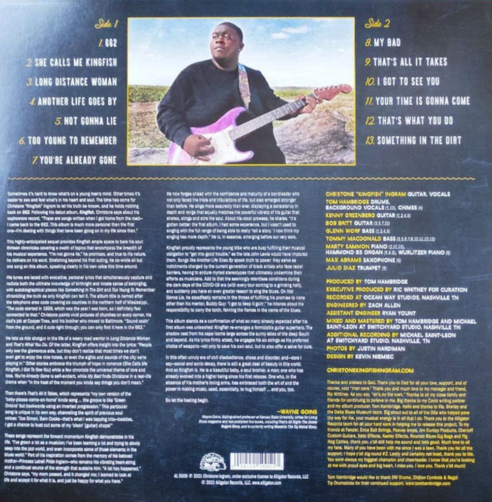 Back Cover: Christone "Kingfish" Ingram – 662 (Purple LP Vinyl) Vinyl LP | Relix