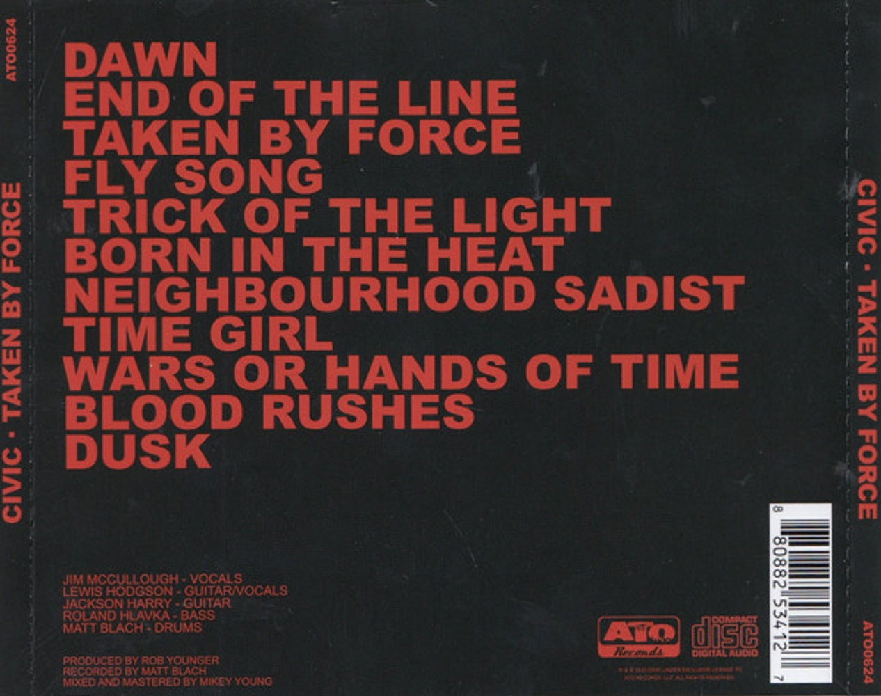 Back Cover: CIVIC – Taken By Force CD | Relix