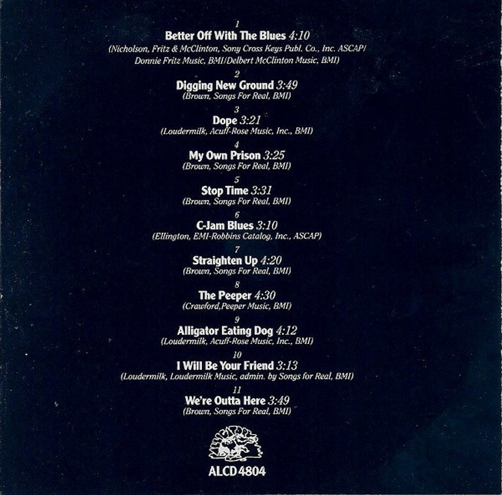 Back Cover: Clarence 'Gatemouth' Brown – No Looking Back CD | Relix
