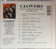 Back Cover: Clovers – Don't You Know I Love You & Other Hits CD | Relix