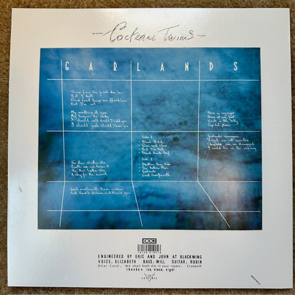 Back Cover: Cocteau Twins – Garlands (Download Included LP Vinyl) Vinyl LP | Relix