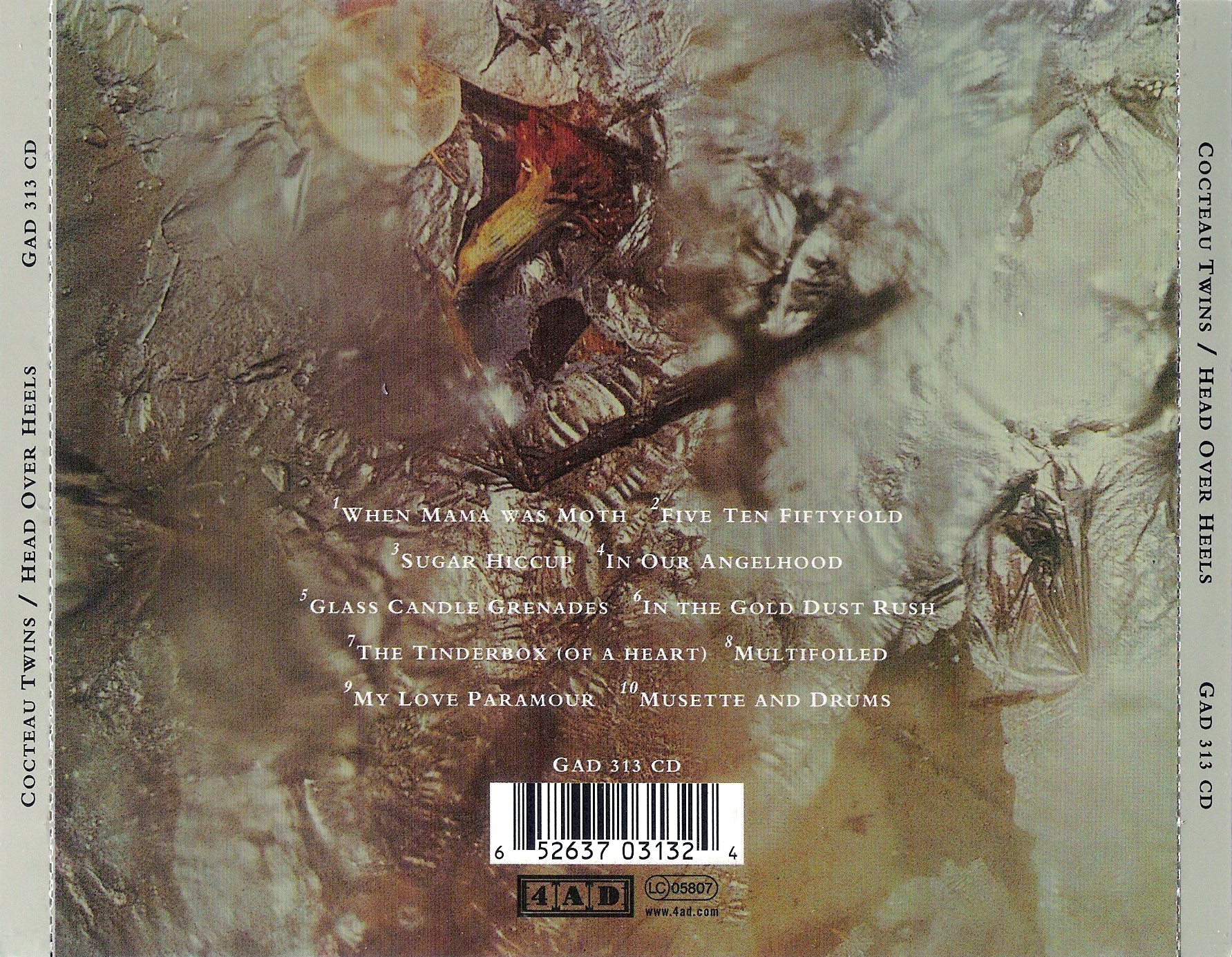 Back Cover: Cocteau Twins – Head Over Heels CD | Relix