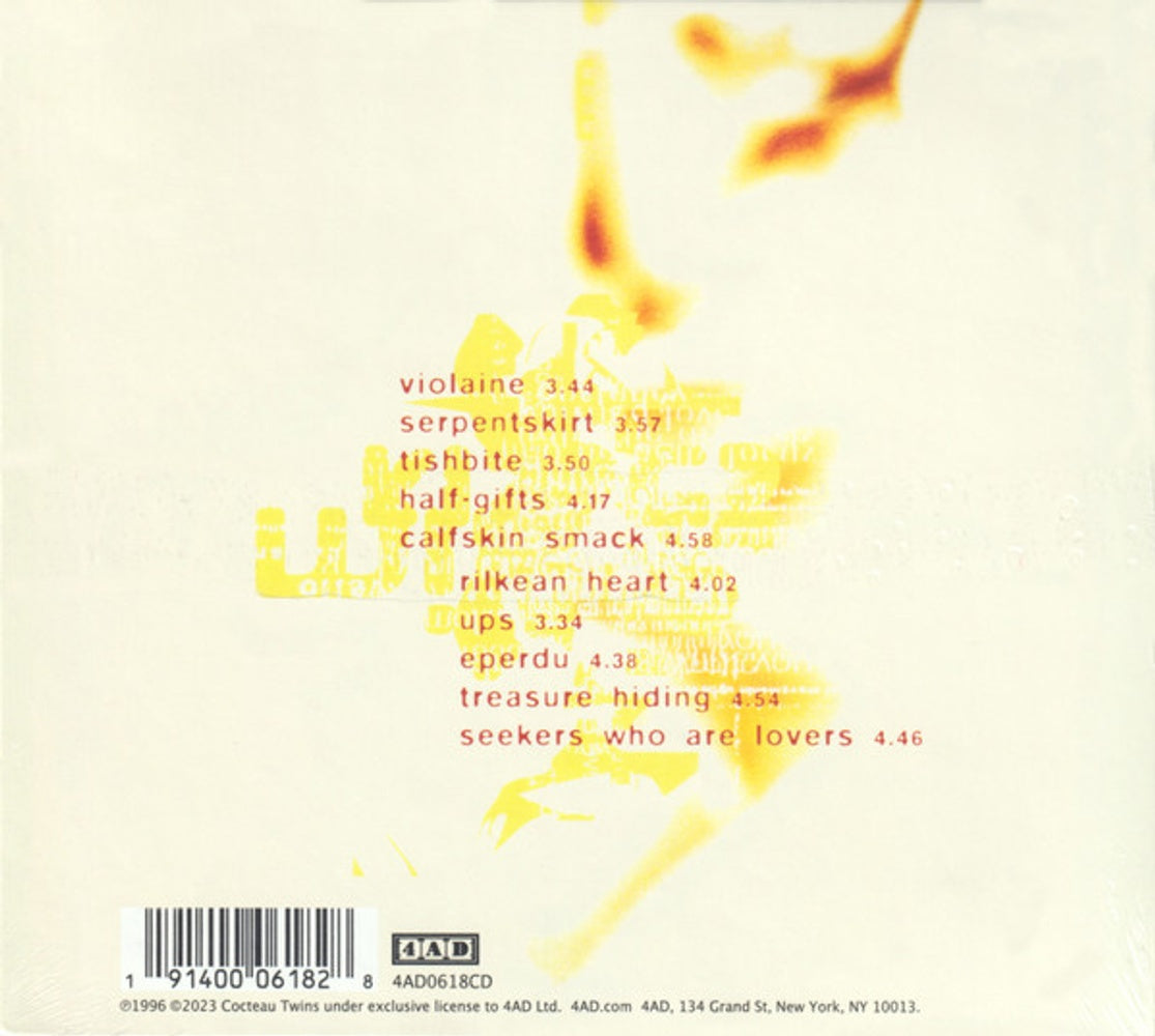 Back Cover: Cocteau Twins – Milk & Kisses CD | Relix
