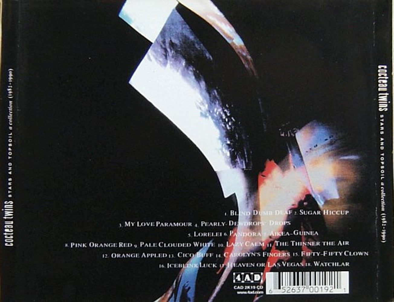 Back Cover: Cocteau Twins – Stars & Topsoil: Collection 1982-1990 (Remastered CD) CD | Relix