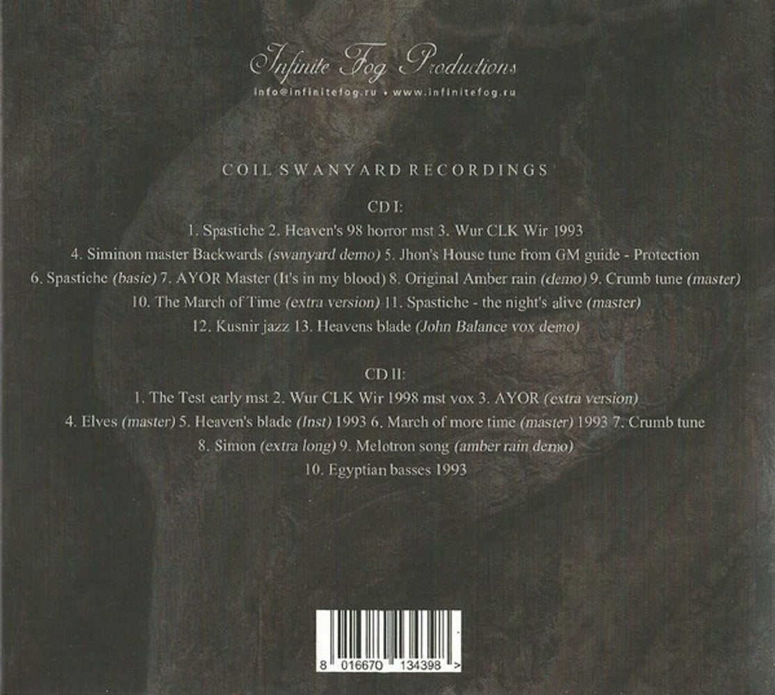 Back Cover: Coil – Swanyard (Colored Vinyl, Gate, Wht CD) CD | Relix