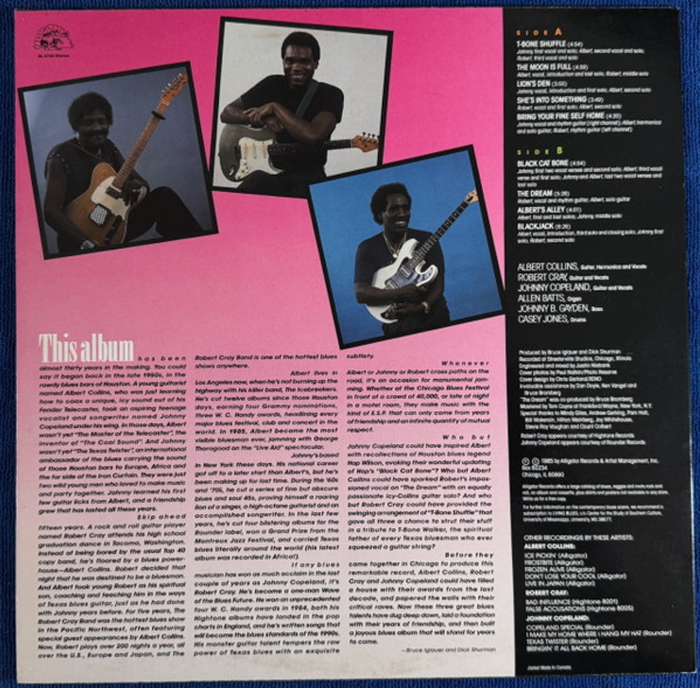 Back Cover: Collins/Cray/Copel – Showdown! Vinyl LP | Relix