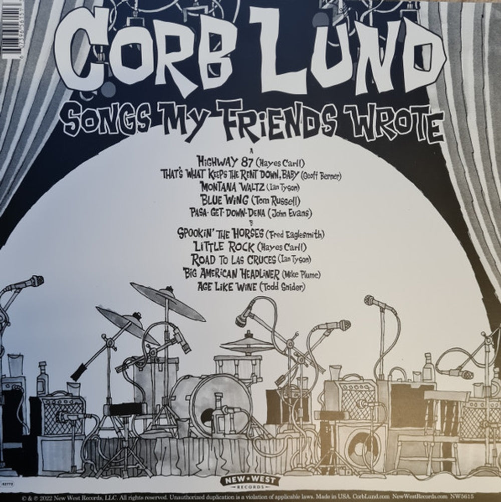 Back Cover: Corb Lund – Songs My Friends Wrote Vinyl LP | Relix