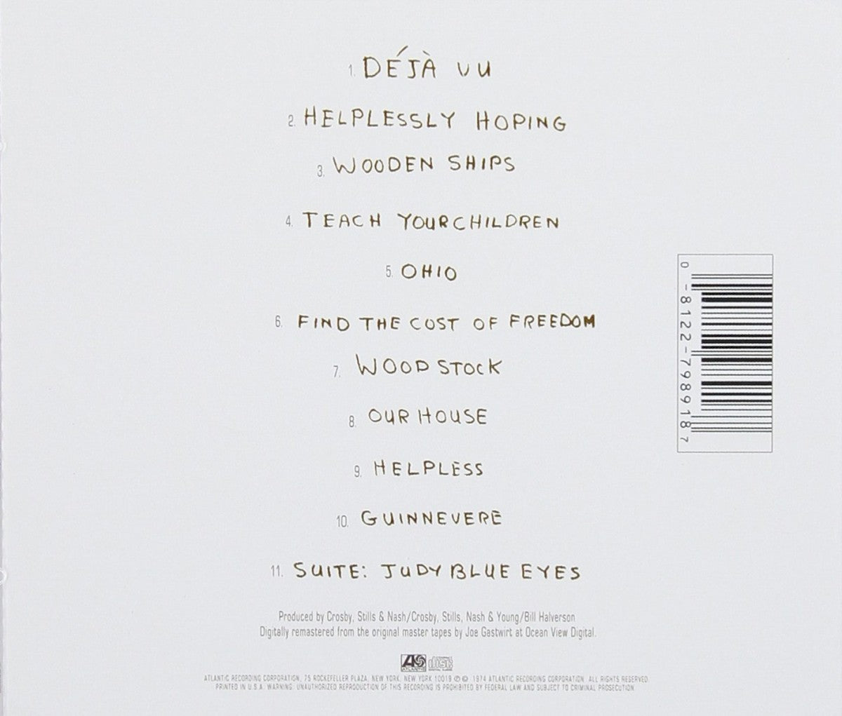 Back Cover: Crosby, Stills, Nash & Young – So Far CD | Relix
