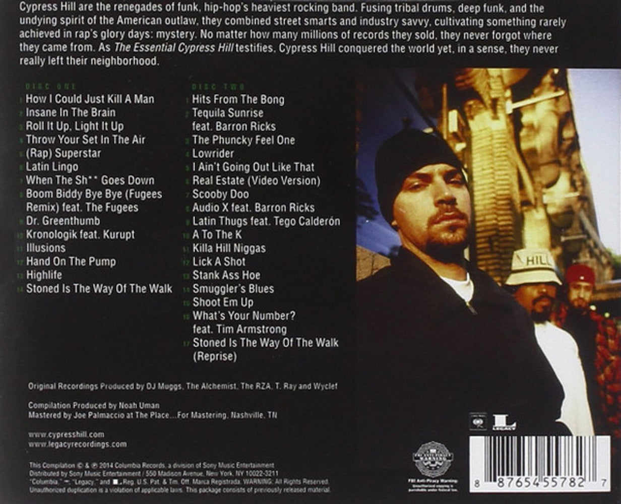 Back Cover: Cypress Hill – The Essential Cypress Hill CD | Relix