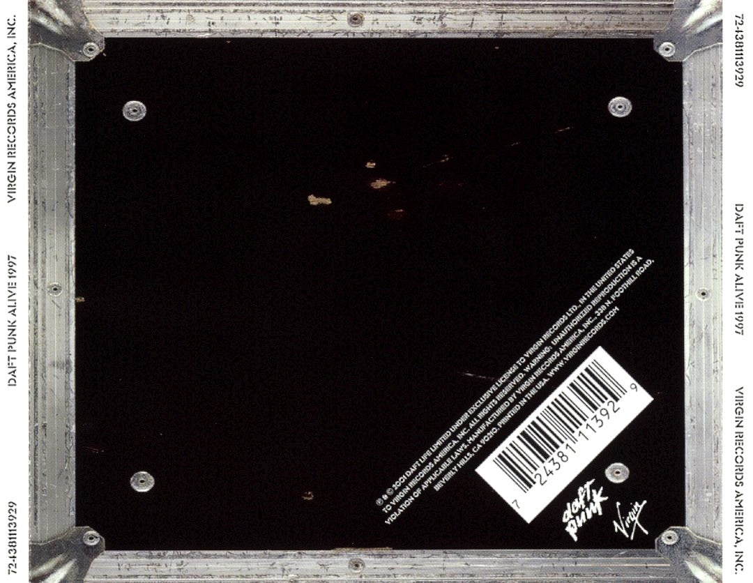 Back Cover: Daft Punk – Alive 1997 Vinyl LP | Relix
