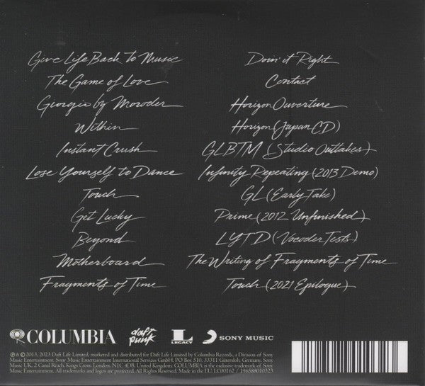 Back Cover: Daft Punk – Random Access Memories: 10th Anniversary Edition (2-CD) CD | Relix