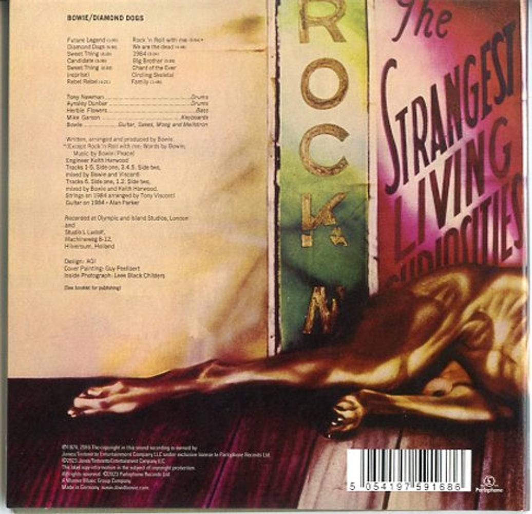 Back Cover: David Bowie – Diamond Dogs (2016 Remaster, Remastered CD) CD | Relix