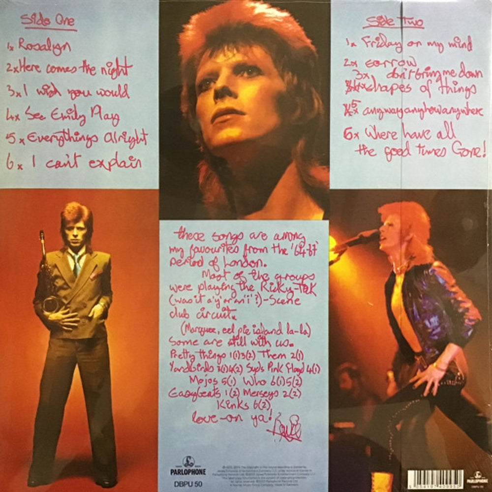 Back Cover: David Bowie – Pinups (2015 Remaster LP Vinyl) Vinyl LP | Relix