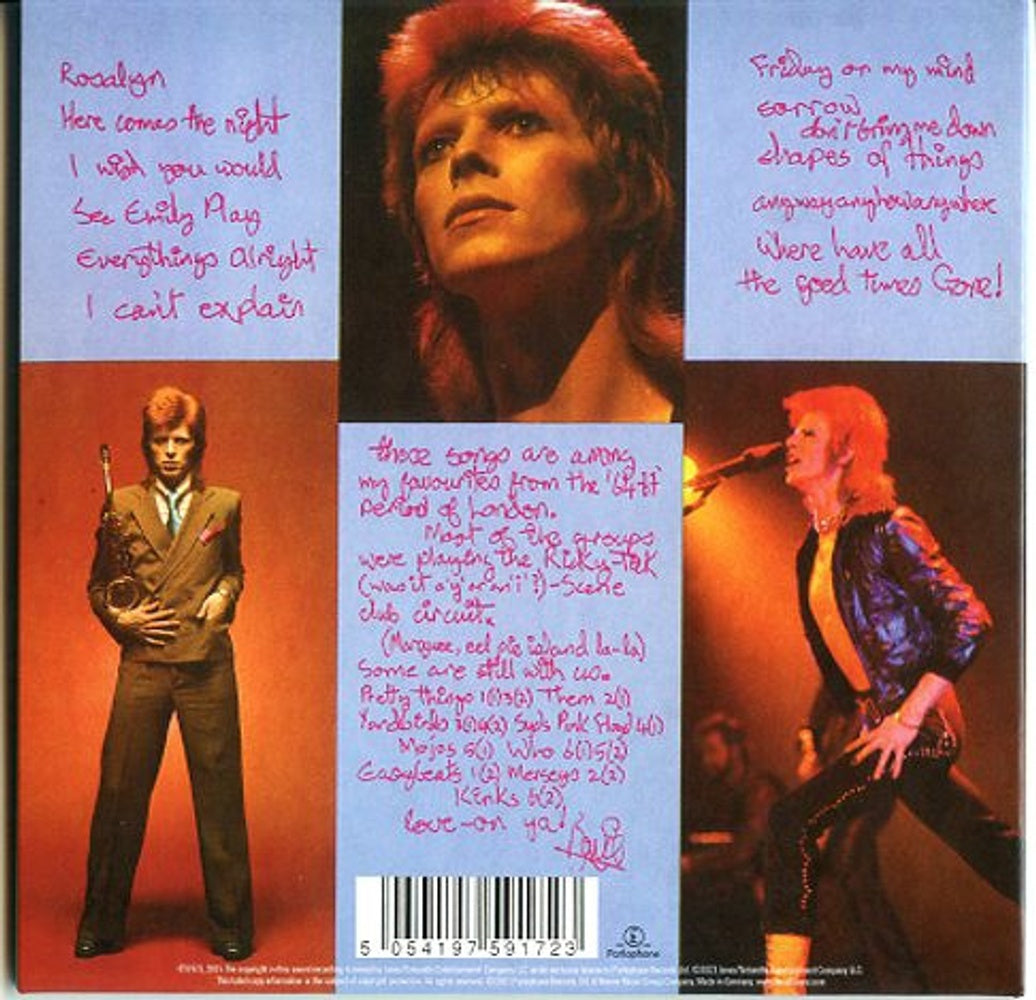 Back Cover: David Bowie – Pinups (2015 Remaster, Remastered CD) CD | Relix