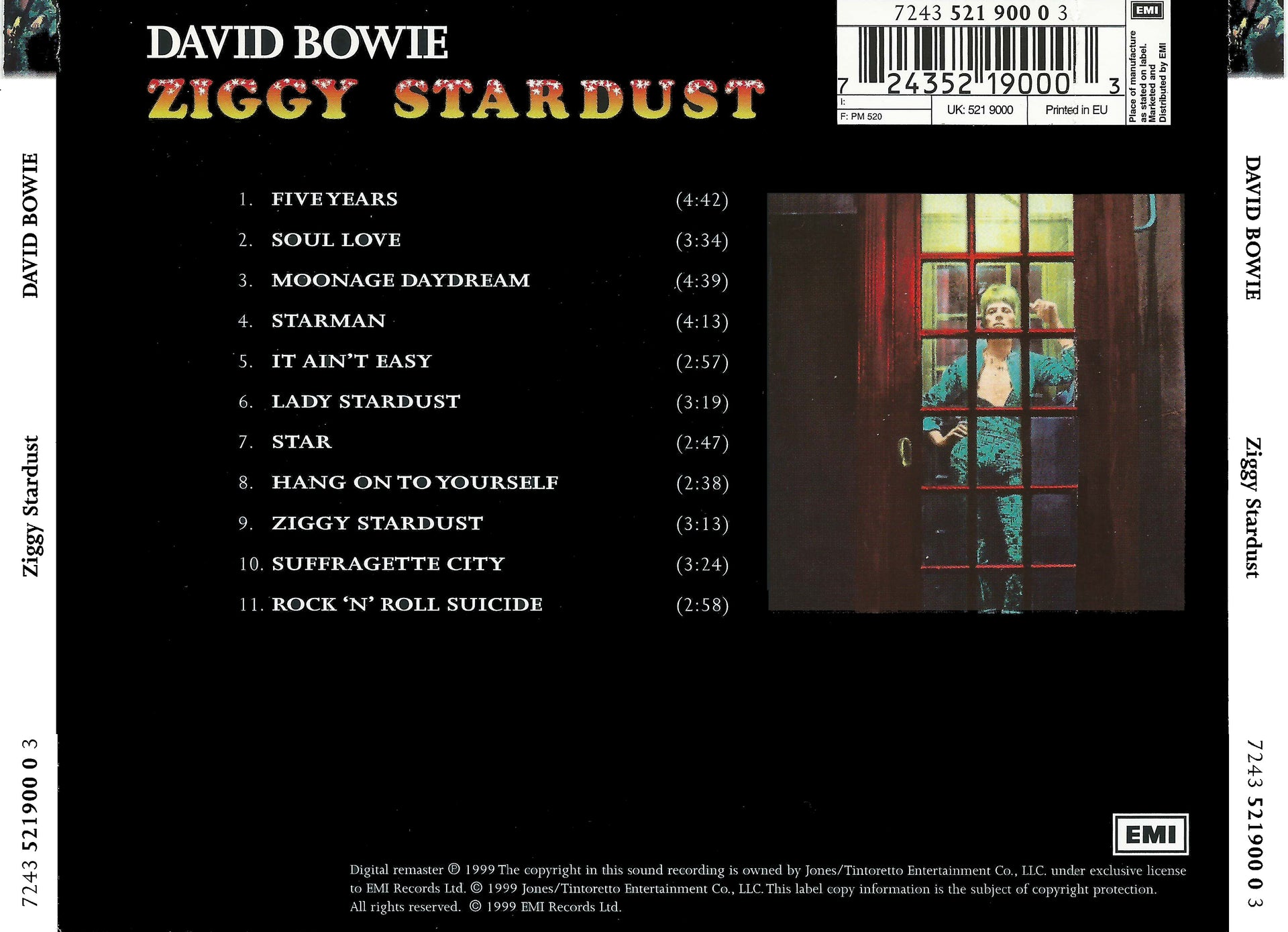 Back Cover: David Bowie – Rise And Fall Of Ziggy Stardust And The Spiders CD | Relix