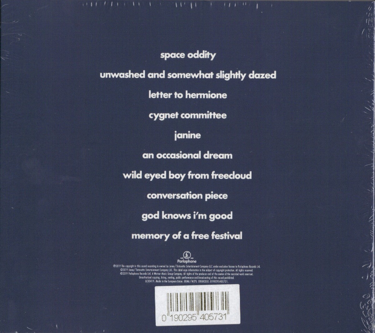 Back Cover: David Bowie – Space Oddity (2019 Mix CD) CD | Relix