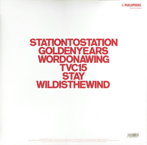 Back Cover: David Bowie – Station To Station: 2016 Remastered Version Vinyl LP | Relix