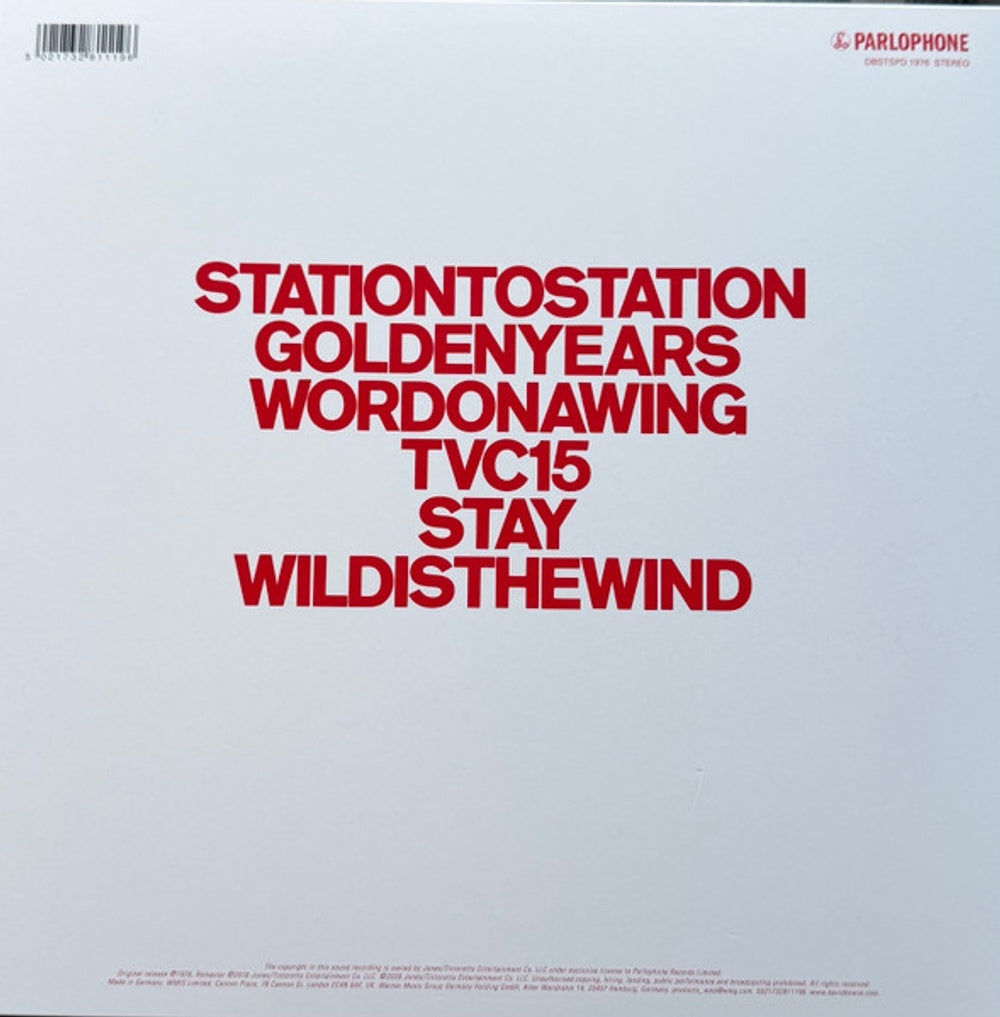 Back Cover: David Bowie – Station To Station (Limited Edition, Pict, Post, Aniv LP Vinyl) Vinyl LP | Relix