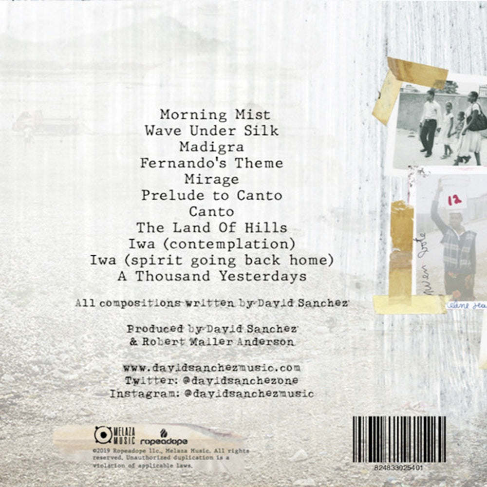 Back Cover: David Sanchez – Carib CD | Relix