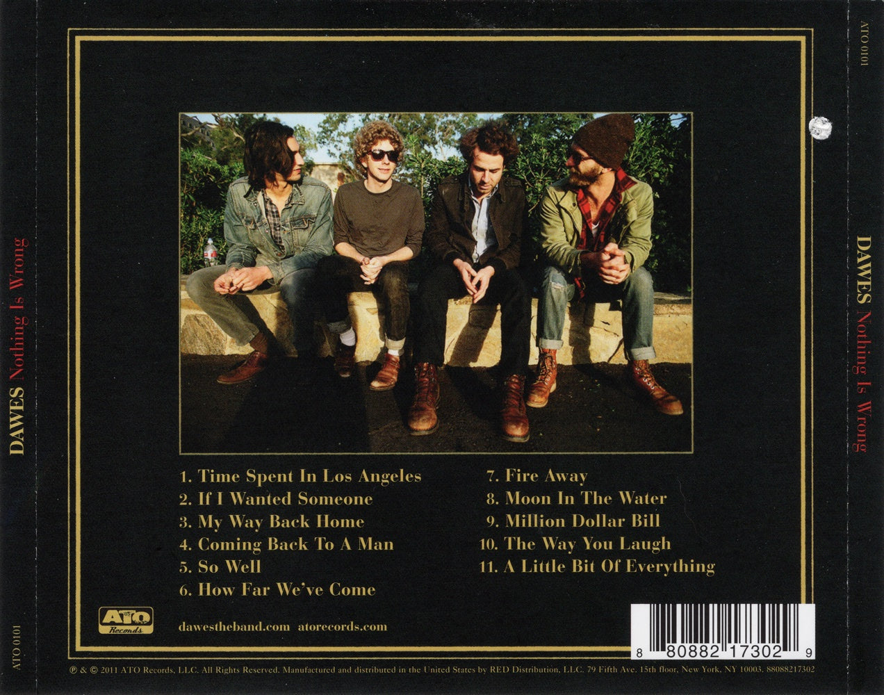 Back Cover: Dawes – Nothing Is Wrong CD | Relix