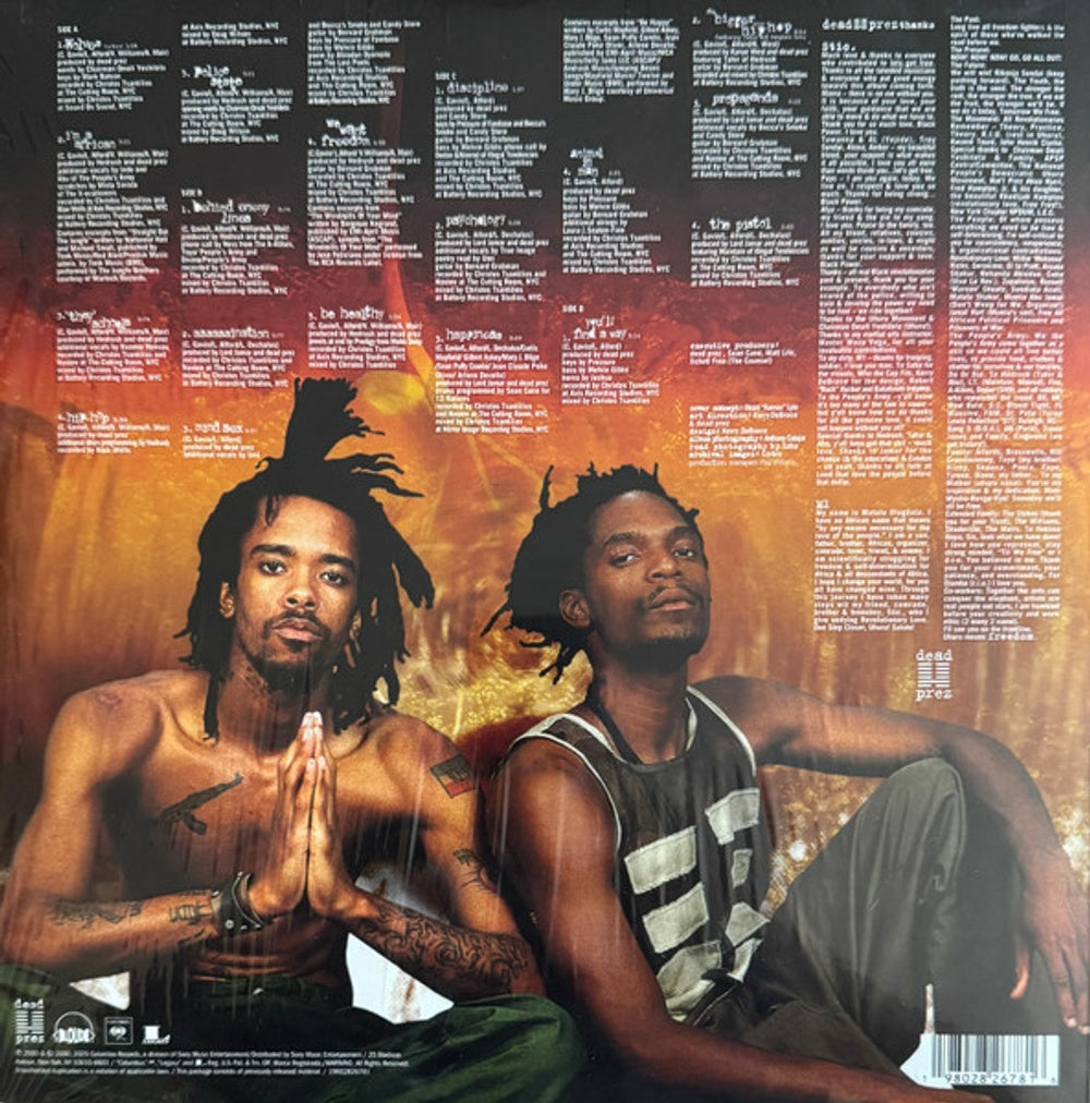 Back Cover: Dead Prez – Let’s Get Free (25th Anniversary LP Vinyl) Vinyl LP | Relix