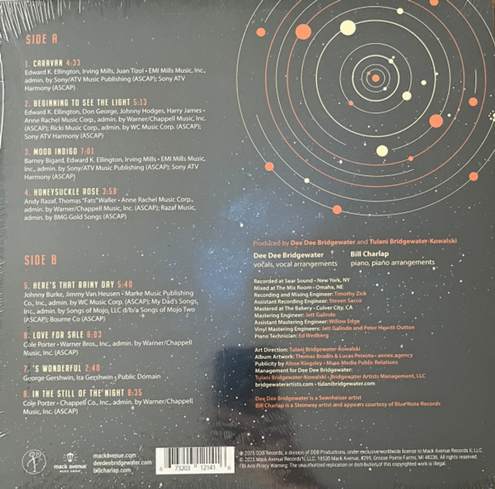 Back Cover: Dee Bridgewater  Dee / Charlap,Bill – Elemental (180 Gram LP Vinyl) Vinyl LP | Relix