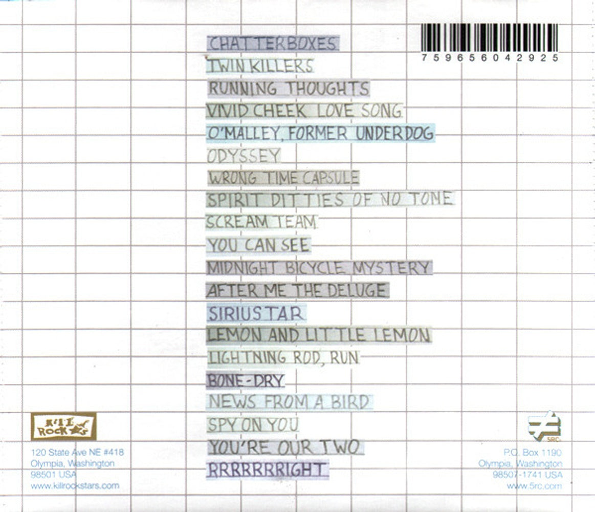 Back Cover: Deerhoof – The Runners Four CD | Relix